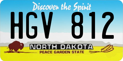 ND license plate HGV812