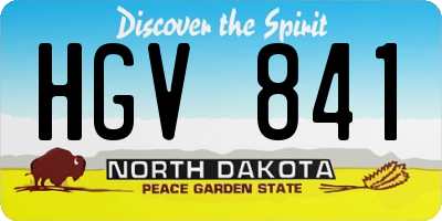 ND license plate HGV841