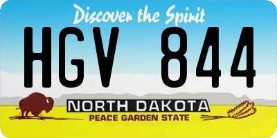 ND license plate HGV844