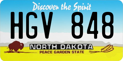 ND license plate HGV848