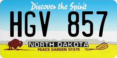 ND license plate HGV857