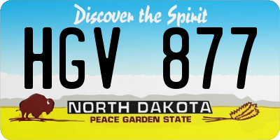 ND license plate HGV877