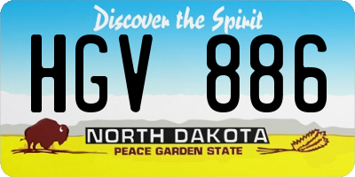 ND license plate HGV886