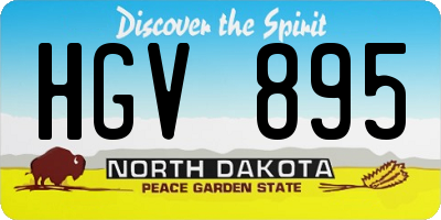 ND license plate HGV895