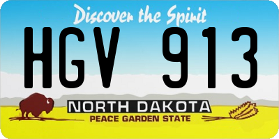 ND license plate HGV913