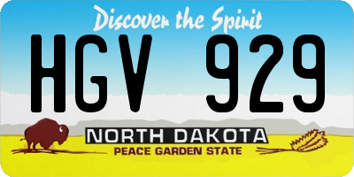 ND license plate HGV929