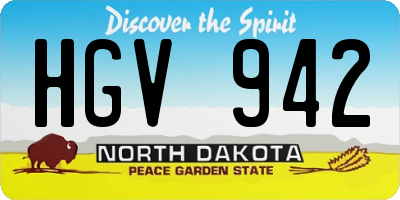 ND license plate HGV942