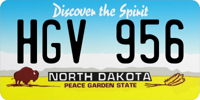 ND license plate HGV956