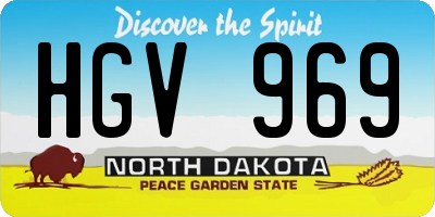 ND license plate HGV969