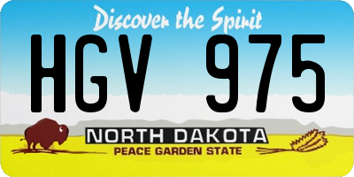 ND license plate HGV975