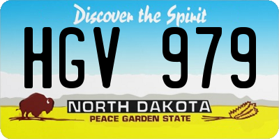 ND license plate HGV979
