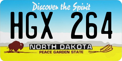 ND license plate HGX264