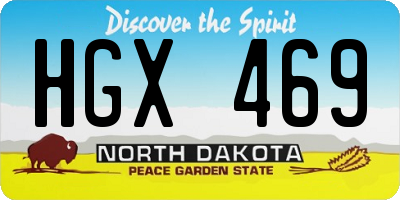 ND license plate HGX469