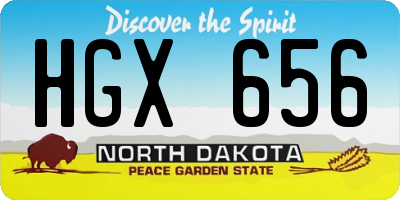 ND license plate HGX656
