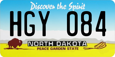 ND license plate HGY084
