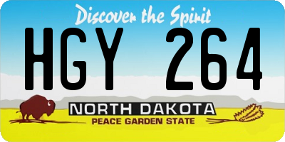 ND license plate HGY264