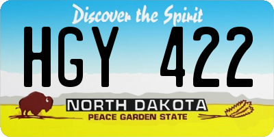 ND license plate HGY422