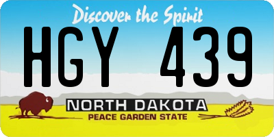ND license plate HGY439