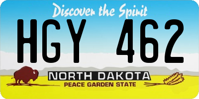 ND license plate HGY462