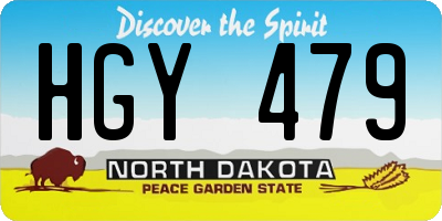 ND license plate HGY479