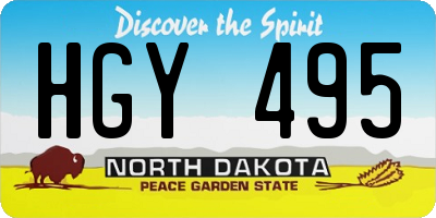 ND license plate HGY495