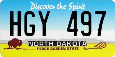 ND license plate HGY497