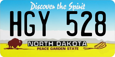 ND license plate HGY528