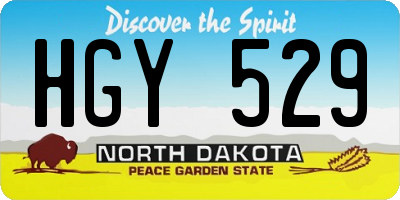 ND license plate HGY529