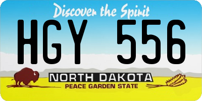 ND license plate HGY556