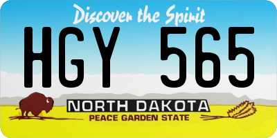 ND license plate HGY565
