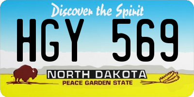 ND license plate HGY569