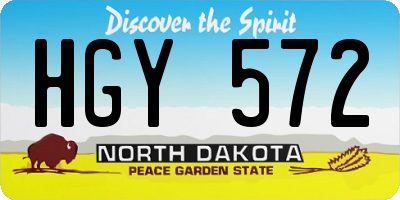 ND license plate HGY572