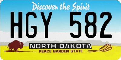 ND license plate HGY582