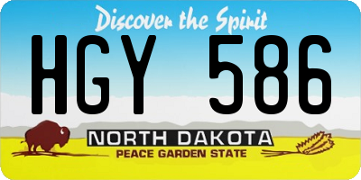 ND license plate HGY586