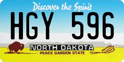 ND license plate HGY596