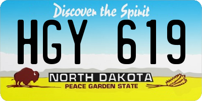 ND license plate HGY619