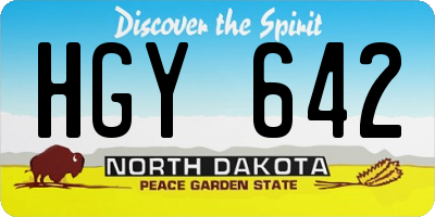 ND license plate HGY642