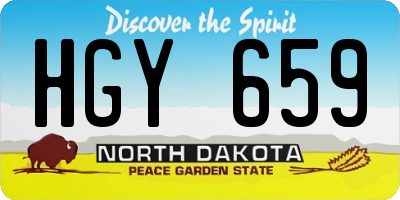 ND license plate HGY659