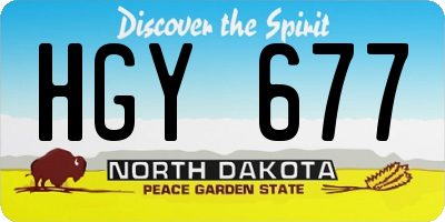 ND license plate HGY677