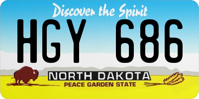 ND license plate HGY686