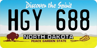 ND license plate HGY688