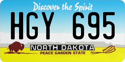 ND license plate HGY695