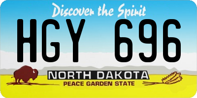 ND license plate HGY696