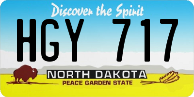 ND license plate HGY717