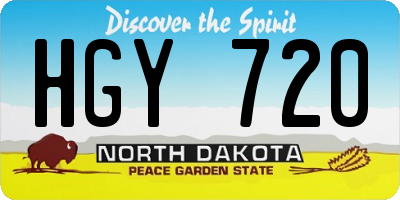 ND license plate HGY720