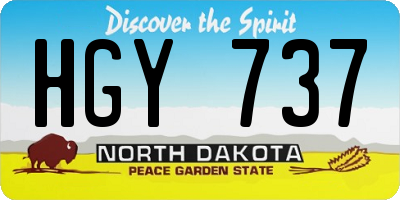 ND license plate HGY737