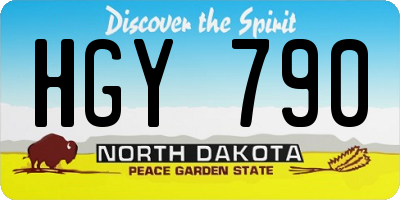 ND license plate HGY790