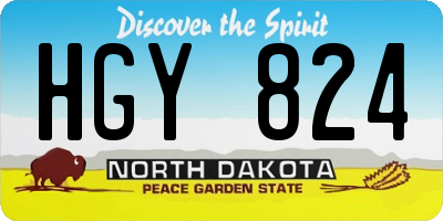 ND license plate HGY824