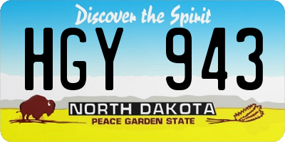 ND license plate HGY943