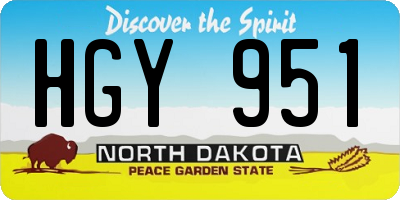 ND license plate HGY951